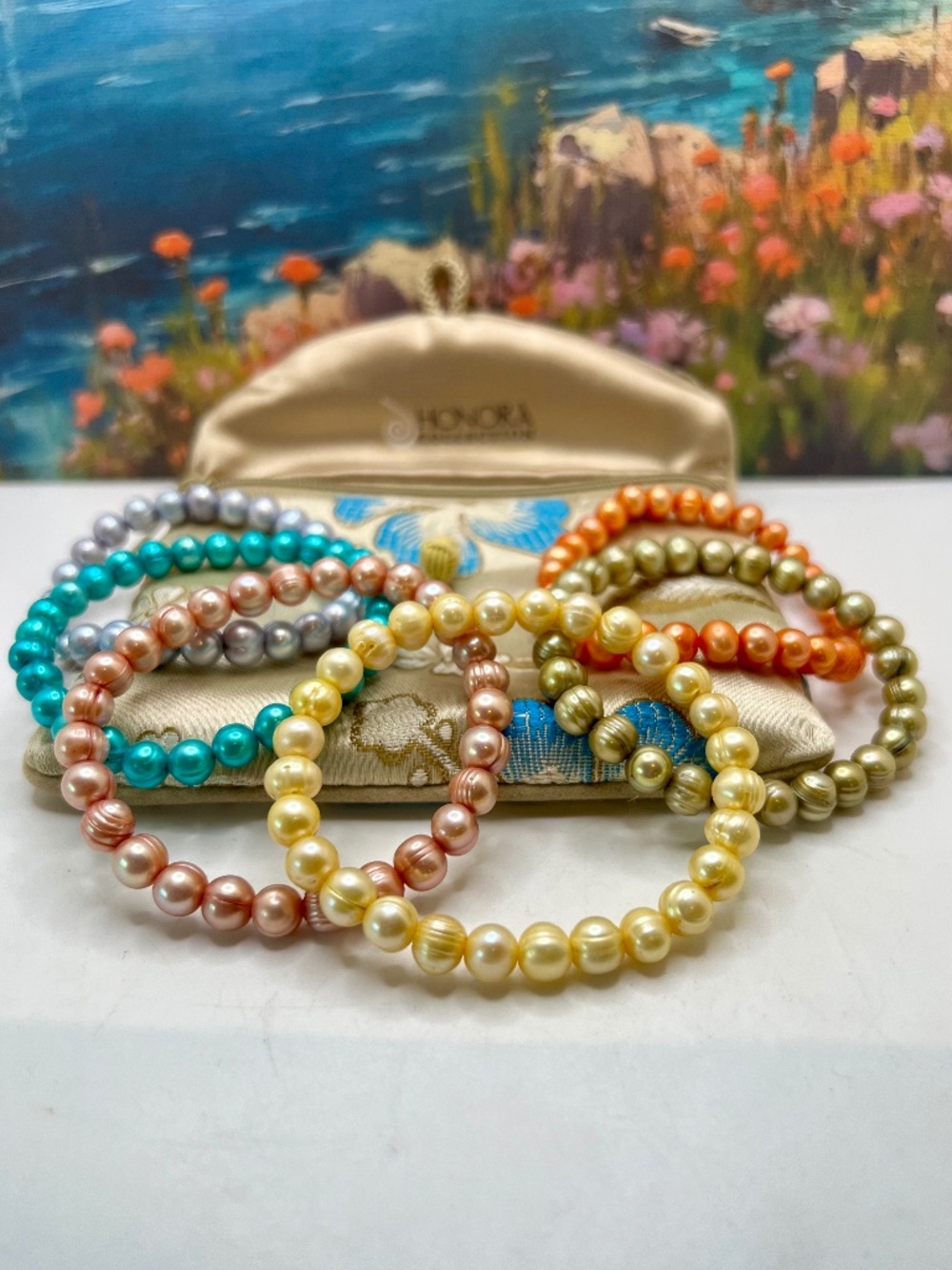 Honora Freshwater Pearl Bright Set of Six Bracelets